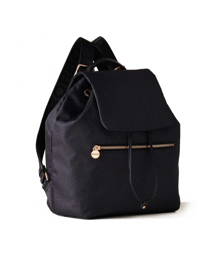 BORBONESE ZAINO MEDIUM  ECO LINE DARK BLACK