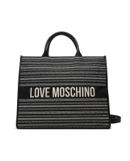 MOSCHINO BORSA DONNA TOTE BAG IN CANVAS CON TRACOLLA BLACK JC4239 125