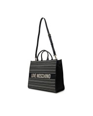 MOSCHINO BORSA DONNA TOTE BAG IN CANVAS CON TRACOLLA BLACK JC4239 125
