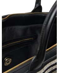 MOSCHINO BORSA DONNA TOTE BAG IN CANVAS CON TRACOLLA BLACK JC4239 125