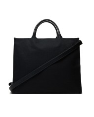 MOSCHINO BORSA DONNA TOTE BAG IN CANVAS CON TRACOLLA BLACK JC4239 125