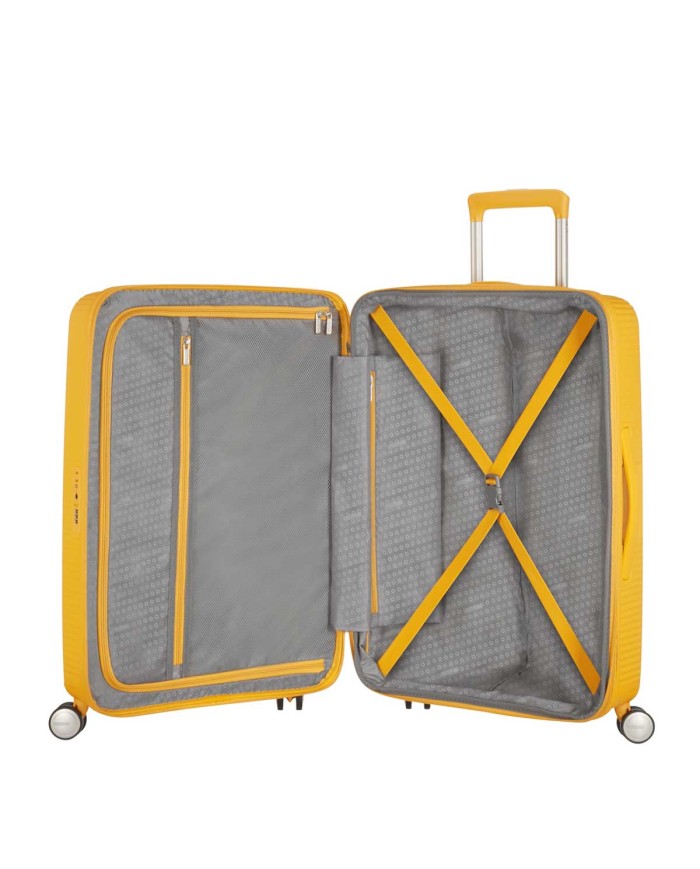 AMERICAN TOURISTER TROLLEY GRANDE SOUNDBOX 77-29  GOLDEN YELLOW
