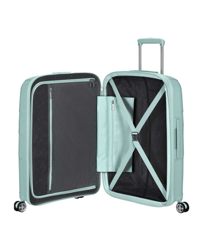 AMERICAN TOURISTER TROLLEY MEDIO STARVIBE 67-29 METALLIC SURF BLUE