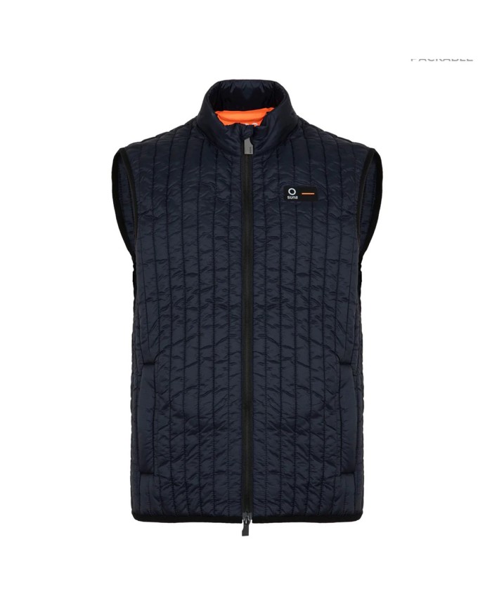 SUNS GILET UOMO OTY RIPSTOP LINEA TRAVEL DARK BLUE GBS51004U 125