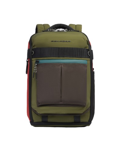 PIQUADRO ZAINO UOMO BACKPACK SPORTIVO DA BICI ARNE IN TESSUTO PORTA PC 14" VERDE E ARANCIO CA5999S125 125