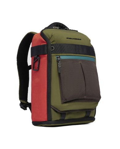 PIQUADRO ZAINO UOMO BACKPACK SPORTIVO DA BICI ARNE IN TESSUTO PORTA PC 14" VERDE E ARANCIO CA5999S125 125