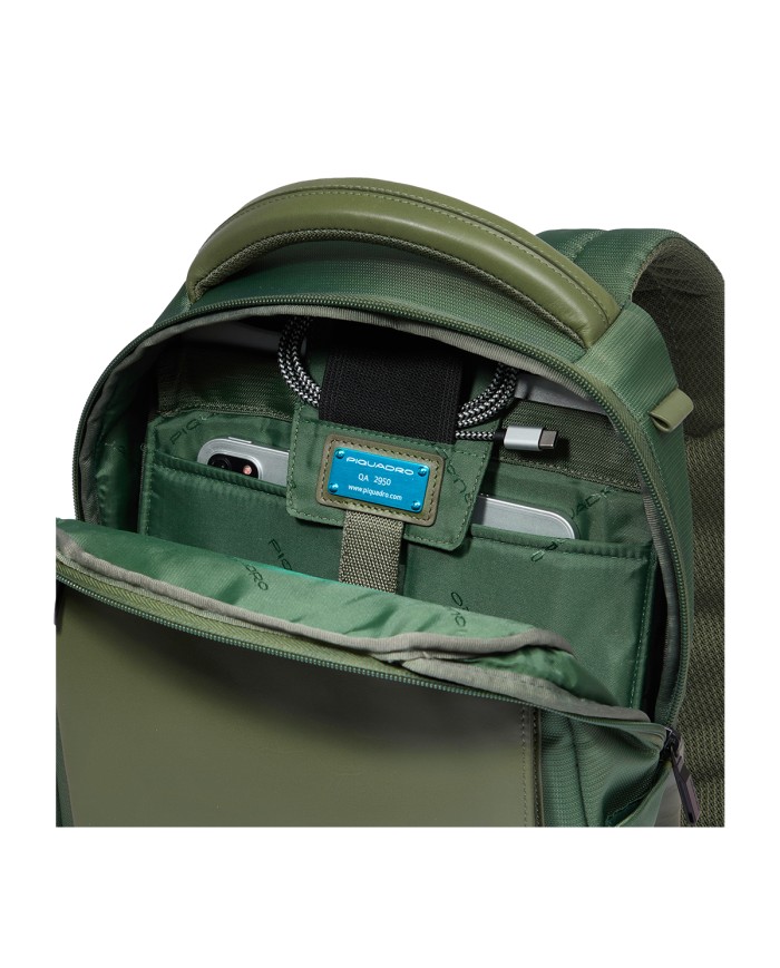 PIQUADRO ZAINO UOMO BACKPACK ORION IN TESSUTO RICICLATO PORTA PC 13,3" VERDE CA6619S136 125