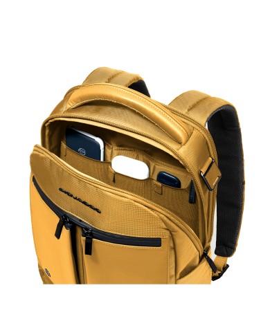 PIQUADRO ZAINO UOMO BACKPACK ORION IN TESSUTO RICICLATO PORTA PC 14" GIALLO CA6620S136 125