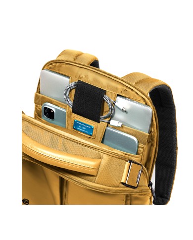 PIQUADRO ZAINO UOMO BACKPACK ORION IN TESSUTO RICICLATO PORTA PC 14" GIALLO CA6620S136 125