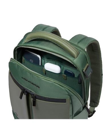 PIQUADRO ZAINO UOMO BACKPACK ORION IN TESSUTO RICICLATO PORTA PC 14" VERDE CA6620S136 125