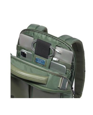 PIQUADRO ZAINO UOMO BACKPACK ORION IN TESSUTO RICICLATO PORTA PC 14" VERDE CA6620S136 125