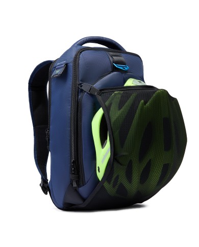 PIQUADRO ZAINO UOMO BACKPACK DA VIAGGIO PQ-EARTH PORTA PC 14" TESSUTO E PELLE VEGANA BLU CA6629S137 125