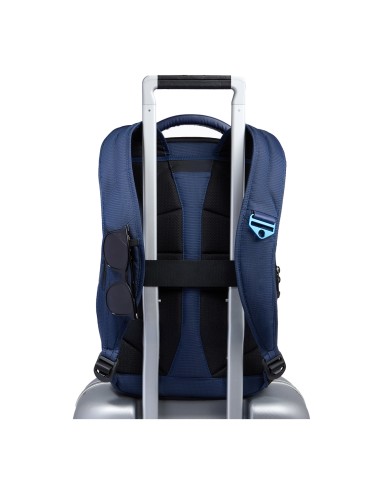 PIQUADRO ZAINO UOMO BACKPACK DA VIAGGIO PQ-EARTH PORTA PC 14" TESSUTO E PELLE VEGANA BLU CA6629S137 125