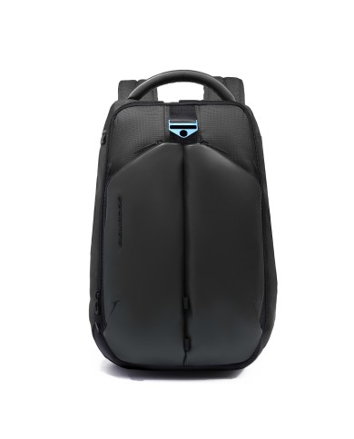 PIQUADRO ZAINO UOMO BACKPACK DA VIAGGIO PQ-EARTH PORTA PC 14" TESSUTO E PELLE VEGANA NERO CA6629S137 125