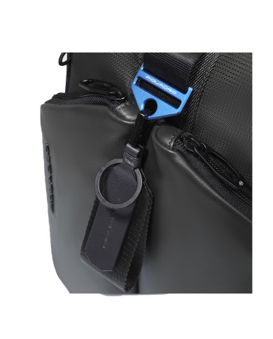 PIQUADRO ZAINO UOMO BACKPACK DA VIAGGIO PQ-EARTH PORTA PC 14" TESSUTO E PELLE VEGANA NERO CA6629S137 125