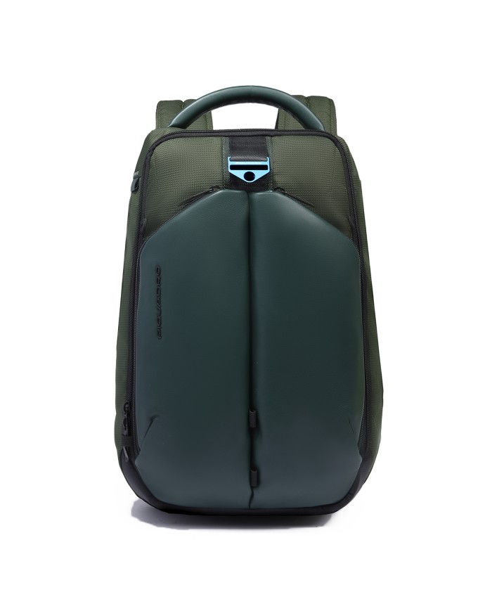 PIQUADRO ZAINO UOMO BACKPACK DA VIAGGIO PQ-EARTH PORTA PC 14" TESSUTO E PELLE VEGANA VERDE CA6629S137 125