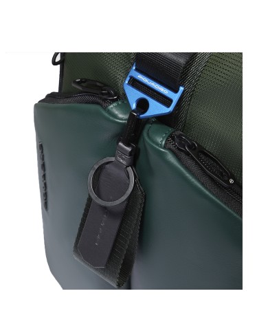 PIQUADRO ZAINO UOMO BACKPACK DA VIAGGIO PQ-EARTH PORTA PC 14" TESSUTO E PELLE VEGANA VERDE CA6629S137 125