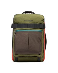 PIQUADRO ZAINO UOMO BACKPACK DA VIAGGIO ARNE PORTA PC 17,3" TESSUTO RICICLATO VERDE E ARANCIO CA6691S125 125