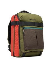 PIQUADRO ZAINO UOMO BACKPACK DA VIAGGIO ARNE PORTA PC 17,3" TESSUTO RICICLATO VERDE E ARANCIO CA6691S125 125