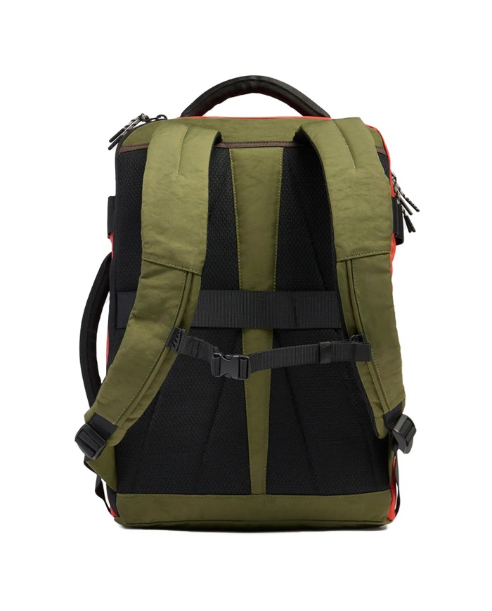 PIQUADRO ZAINO UOMO BACKPACK DA VIAGGIO ARNE PORTA PC 17,3" TESSUTO RICICLATO VERDE E ARANCIO CA6691S125 125
