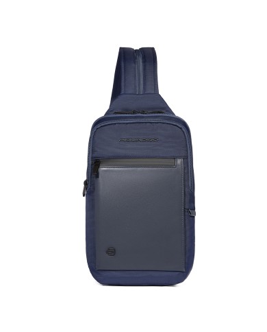 PIQUADRO MONOSPALLA UOMO ORION IN TESSUTO RICICLATO PORTA IPAD MINI BLU CA6625S136 125