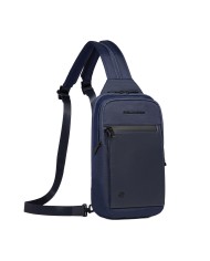 PIQUADRO MONOSPALLA UOMO ORION IN TESSUTO RICICLATO PORTA IPAD MINI BLU CA6625S136 125