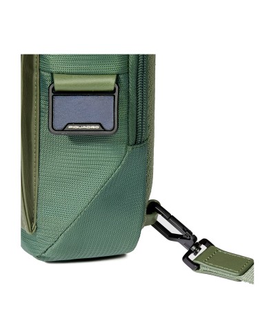 PIQUADRO MONOSPALLA UOMO ORION IN TESSUTO RICICLATO PORTA IPAD MINI VERDE CA6625S136 125
