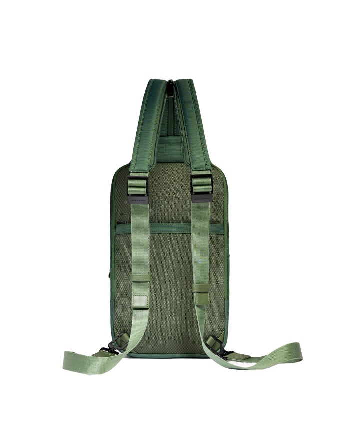 PIQUADRO MONOSPALLA UOMO ORION IN TESSUTO RICICLATO PORTA IPAD MINI VERDE CA6625S136 125