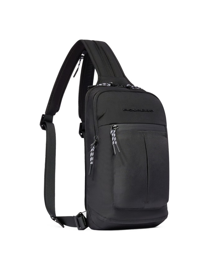 PIQUADRO MONOSPALLA UOMO ARNE IN TESSUTO RICICLATO PORTA IPAD MINI NERO CA6694S125 125