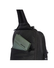 PIQUADRO MONOSPALLA UOMO ARNE IN TESSUTO RICICLATO PORTA IPAD MINI NERO CA6694S125 125