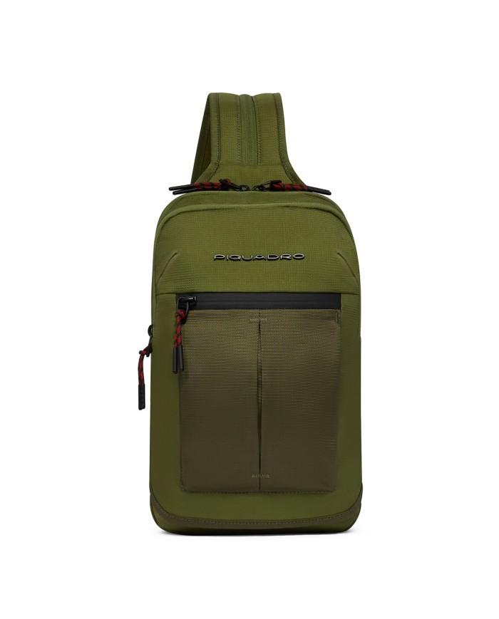 PIQUADRO MONOSPALLA UOMO ARNE IN TESSUTO RICICLATO PORTA IPAD MINI VERDE CA6694S125 125
