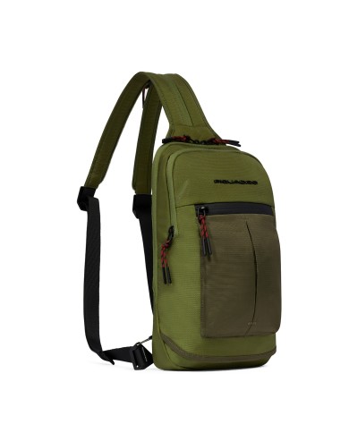 PIQUADRO MONOSPALLA UOMO ARNE IN TESSUTO RICICLATO PORTA IPAD MINI VERDE CA6694S125 125