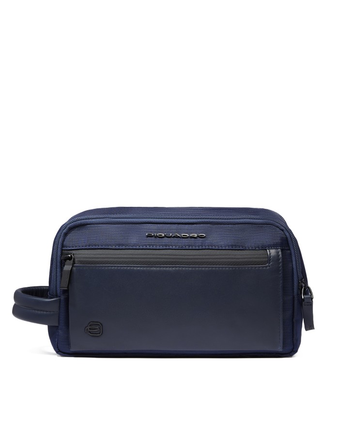 PIQUADRO BAUTY CASE UOMO IN TESSUTO RICICLATO BLU BY6021S136 125