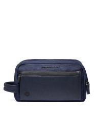 PIQUADRO BAUTY CASE UOMO IN TESSUTO RICICLATO BLU BY6021S136 125