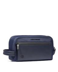 PIQUADRO BAUTY CASE UOMO IN TESSUTO RICICLATO BLU BY6021S136 125