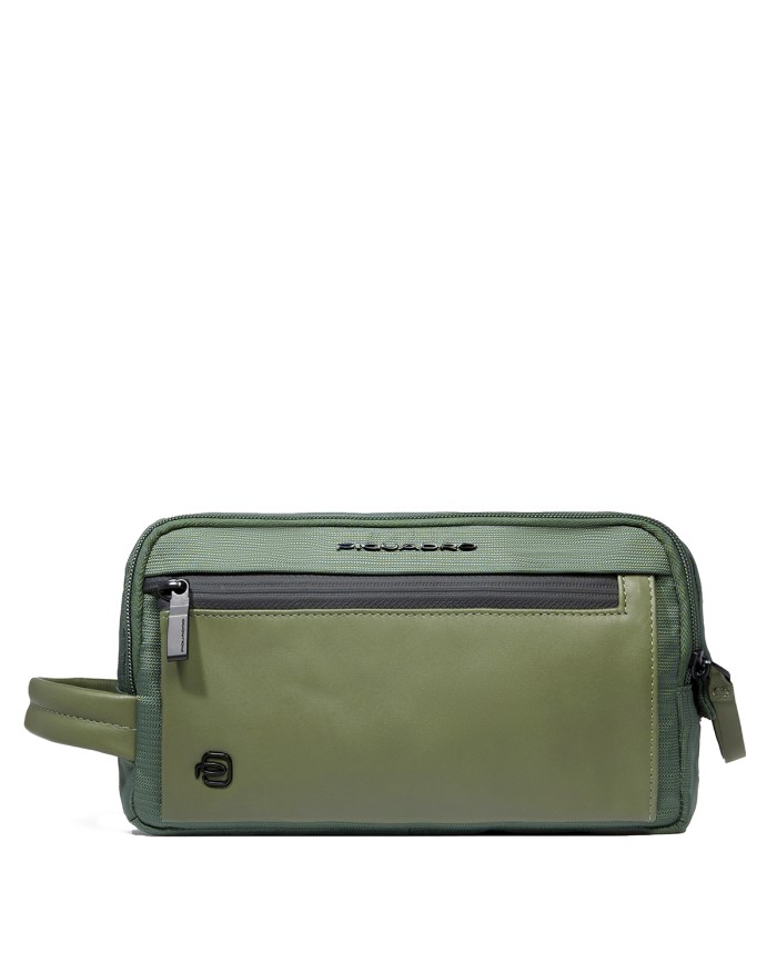 PIQUADRO BAUTY CASE UOMO IN TESSUTO RICICLATO VERDE BY6021S136 125