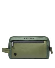 PIQUADRO BAUTY CASE UOMO IN TESSUTO RICICLATO VERDE BY6021S136 125