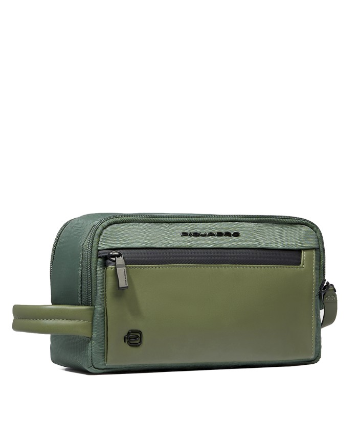 PIQUADRO BAUTY CASE UOMO IN TESSUTO RICICLATO VERDE BY6021S136 125