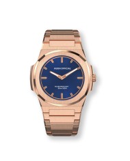 NUNCIER OFFICIAL OROLOGIO MONTRE SLIM 38MM ROSEGOLD IN BLUE
