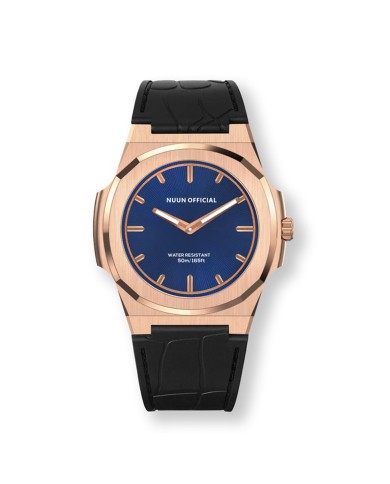 NUNCIER OFFICIAL OROLOGIO MONTRE SLIM 38MM ROSEGOLD IN BLUE
