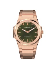 NUNCIER OFFICIAL OROLOGIO MONTRE SLIM 38MM ROSEGOLD IN GREEN