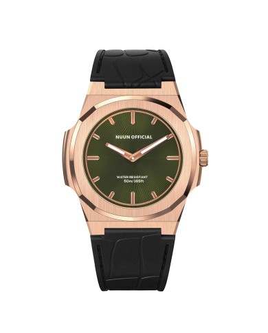 NUNCIER OFFICIAL OROLOGIO MONTRE SLIM 38MM ROSEGOLD IN GREEN