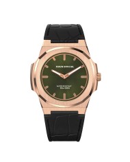 NUNCIER OFFICIAL OROLOGIO MONTRE SLIM 38MM ROSEGOLD IN GREEN