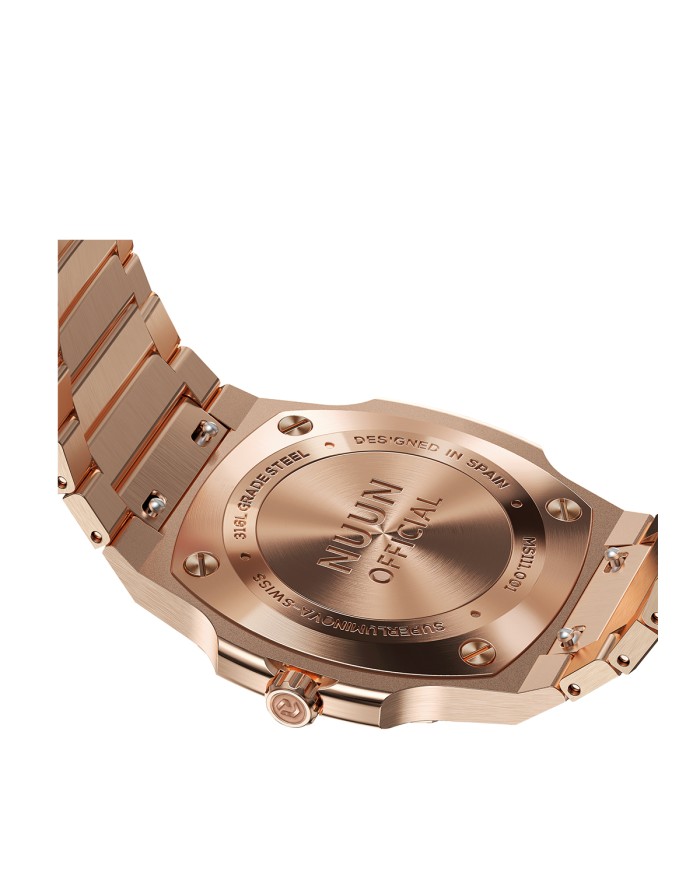NUNCIER OFFICIAL OROLOGIO MONTRE SLIM 38MM ROSEGOLD IN GREEN
