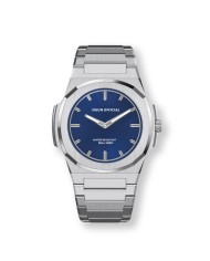 NUNCIER OFFICIAL OROLOGIO MONTRE SLIM 38MM SILVER IN BLUE