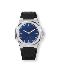 NUNCIER OFFICIAL OROLOGIO MONTRE SLIM 38MM SILVER IN BLUE