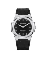 NUNCIER OFFICIAL OROLOGIO MONTRE SLIM 38MM SILVER IN BLACK