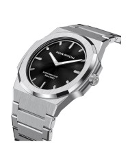 NUNCIER OFFICIAL OROLOGIO MONTRE SLIM 38MM SILVER IN BLACK