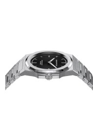 NUNCIER OFFICIAL OROLOGIO MONTRE SLIM 38MM SILVER IN BLACK