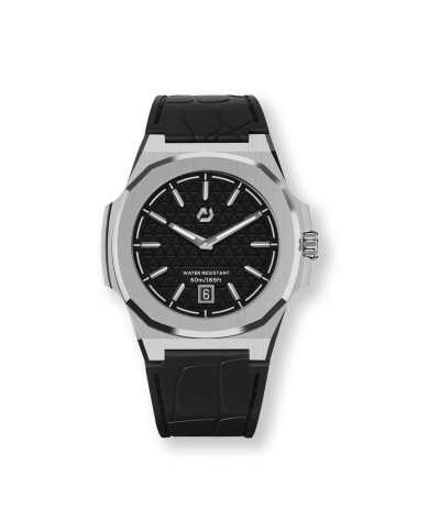 NUNCIER OFFICIAL OROLOGIO MONTRE MT 40,5MM SILVER IN BLACK
